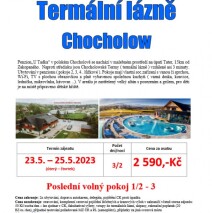 23.5. – 25.5.2023 Termální lázně Chocholow – Polsko