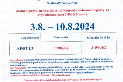 SUPER LAST MINUTE Chorvatsko – Drvenik , Živogošče v termínu 3.8. – 10.8.2024