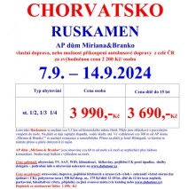 LETOVISKO RUSKAMEN – LAST MINUTE 7.9.-14.9.2024